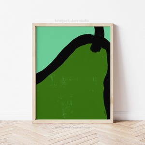 Pear Art Print Digital Download, Mid Century Modern Wall Art Printable, Kitchen Decor, Fruit Kitchen Art, Printable Artwork, Digital Prints