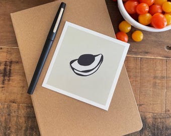 Avocado Art Print, 4x4 Art, Mini Kitchen Art, Vegetable Art Prints, Modern Food Prints, Gifts Under 10 Dollars, Small Wall Art, Simple Print
