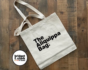 The Aliquippa Bag, Reusable Bags, Canvas Tote Bag, Grocery Bag, Errand Bag, Beaver County, Pennsylvania Gifts, Shopping Bags, Library Bag