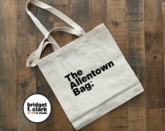 The Allentown Bag, Reusable Bags, Canvas Tote Bag, Grocery Bag, Errand Bag, Realtor Closing Gifts, Lehigh Valley, Shopping Bag, Book Tote