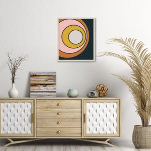 Circle Art, Mid Century Modern Printable Wall Art, Retro Art, 70s Art, 60s Art, Mod Art Print, Geometric Wall Art, Modern Print Download image 3