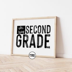 First Day of Second Grade Sign, Back to School Printable, Start of School Sign, First Day of School, Modern Back to School, Instant Download