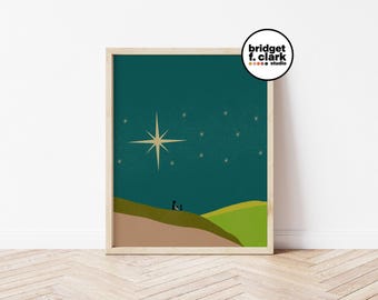 Nativity Art, Printable Wall Art, Christmas Wall Art, Nativity Print, Christmas Printable, Nativity Scene, Christmas Gift for Home