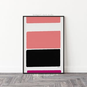 Color Block Print, Printable Wall Art, Mid Century Modern Wall Art, College Dorm Decor, Playroom Art, Apartment Decor, Teenage Room Decor