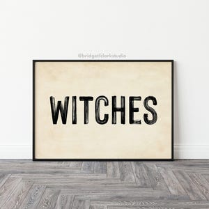 Witch Art Download, Halloween Party Decor, Vintage Halloween Prints, Fall Printable Wall Art, Witch Decor, Halloween Art, Halloween Decor