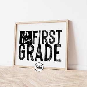 First Day of First Grade Sign, Back to School Printable, Start of School Sign, First Day of School, Modern Back to School, Instant Download