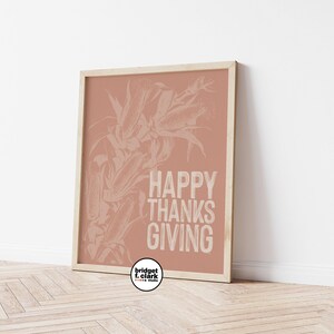 Thanksgiving Corn Art Print, Autumn Printable Art, Corn Botanical Print, Corn Stalk Wall Decor, Fall Holiday Prints, Corn Kitchen Art Print