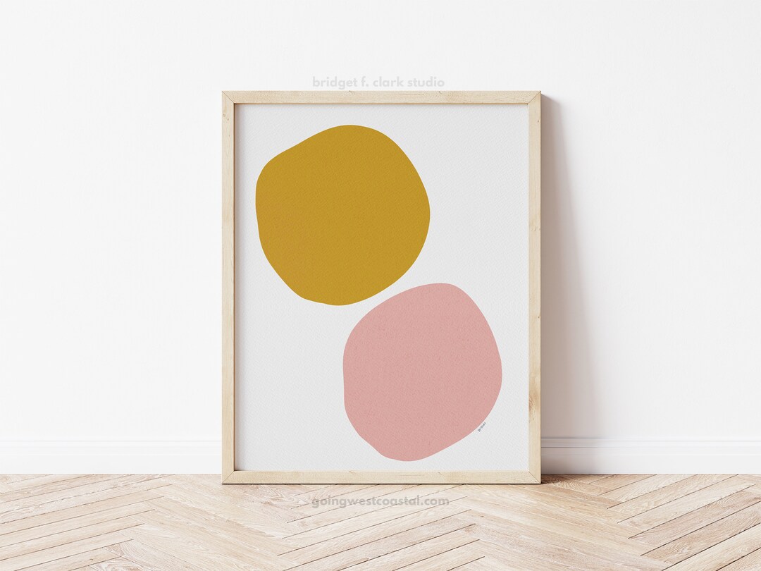 Geometric Wall Art Printable, Circle Wall Art, Mid Century Modern Printable Wall Art, Apartment