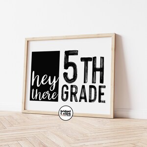 First Day of Fifth Grade Sign, Back to School Printable, Start of School Sign, First Day of School, Modern Back to School, Instant Download