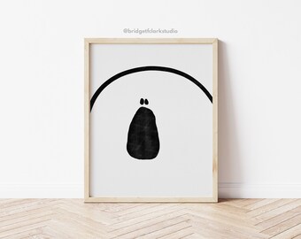 Halloween Ghost Decor, Funny Halloween Sign, Halloween Printable Art, Black and White Art Prints, Fall Printable Wall Art, Cute Ghost Art