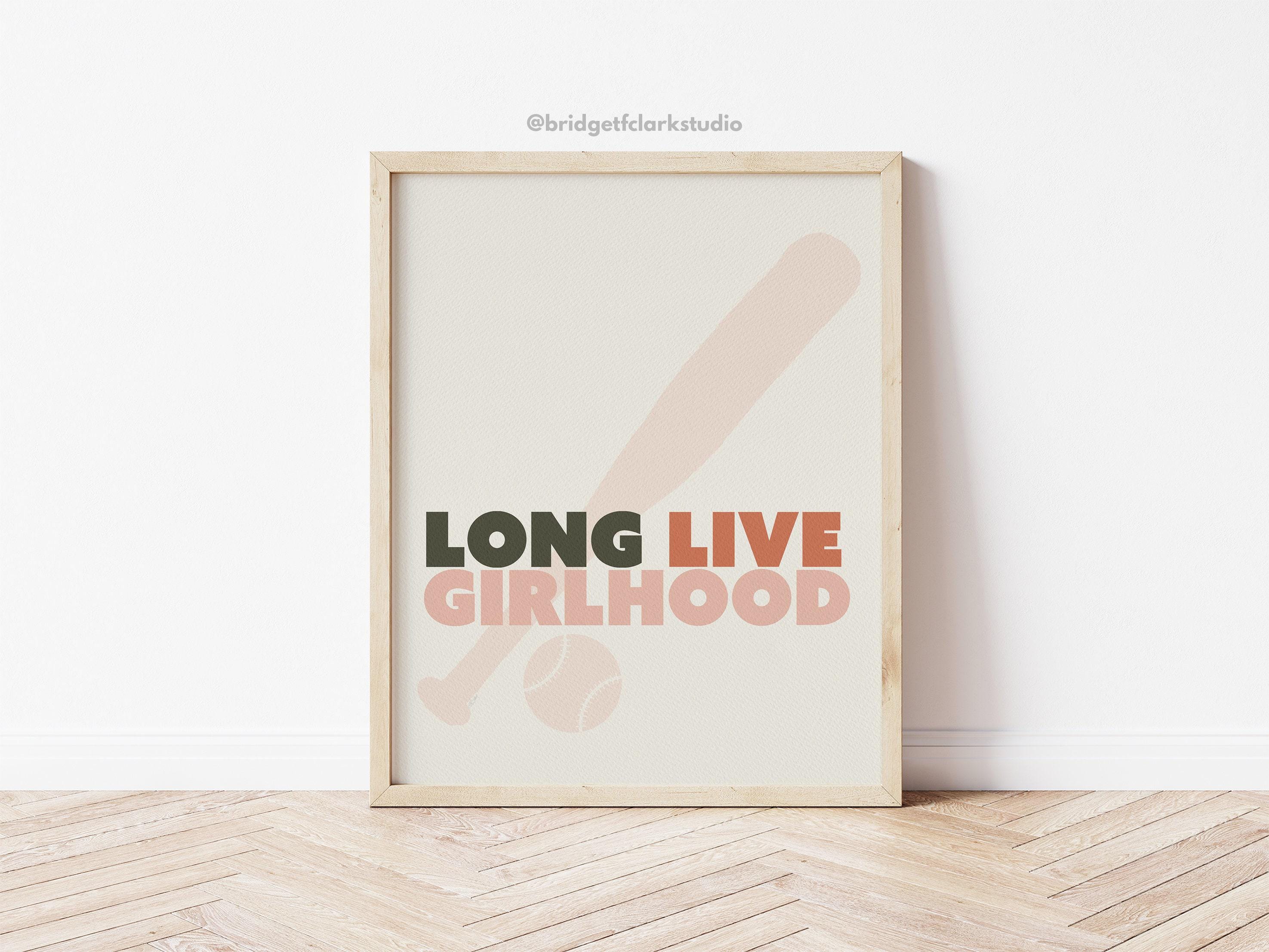 Girls Room Decor, Softball Art, Sports Wall Art Printable, Playroom Wall Art, Baby Shower Gift, Girl Nursery Decor, Modern Wall Art