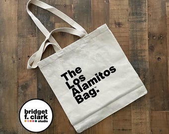 The Los Alamitos Bag, Canvas Tote Bag, Cotton Bag, Orange County California Gifts, Minimal Tote, Farmer's Market Tote, Reusable Bags, Simple