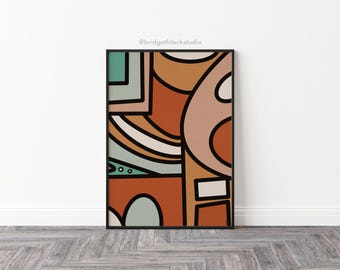 Colorful Abstract Art, Pop Art, Printable Wall Art, Statement Art, Modern Print Download, Geometric Wall Art Printable, Trendy Art Prints