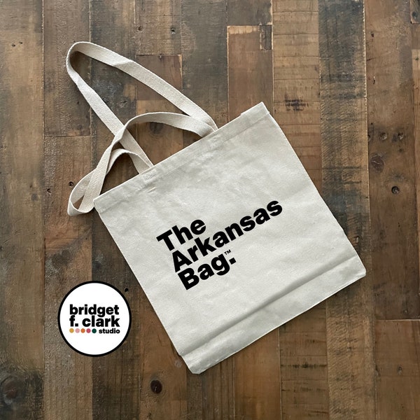 The Arkansas Bag, Canvas Tote Bag, Shoulder Bag, Reusable Bags, Arkansas Gifts, Modern Tote Bag, Natural Tote Bag, Cotton Bag, Book Bag