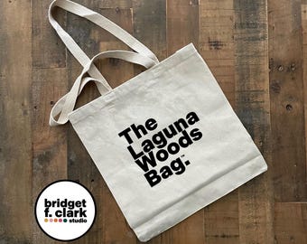 The Laguna Woods Bag, Canvas Tote Bag, Cotton Bag, Simple Tote, Farmer's Market Tote, Reusable Bags, Orange County California Gifts,