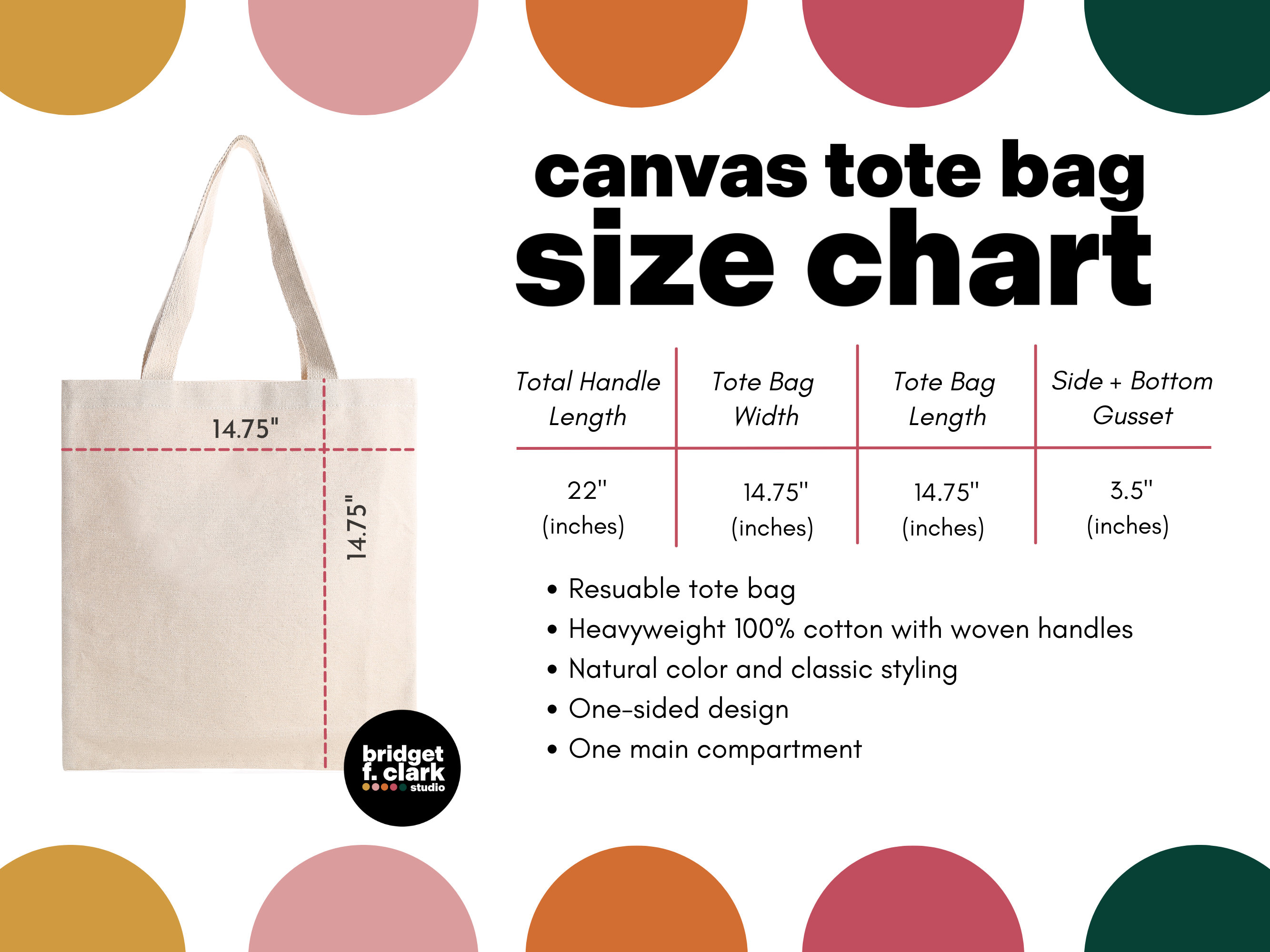 8oz Canvas Tote Bags with Gusset