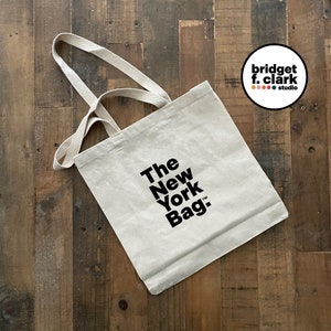 The New York Bag, Canvas Tote Bag, New York Gifts, Library Bag, Reusable Bags, Stylish Tote Bag, Market Tote, Cotton Bag, Trendy Tote Bag