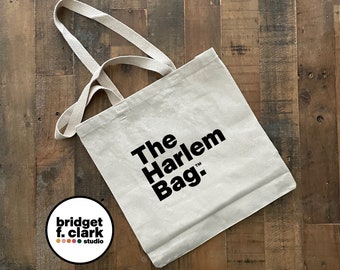 The Harlem Bag, Canvas Tote Bag, Commuter Tote, City Bag, Reusable Bags, New York Gifts, Market Bag, Library Bag, Minimalist Tote Bag