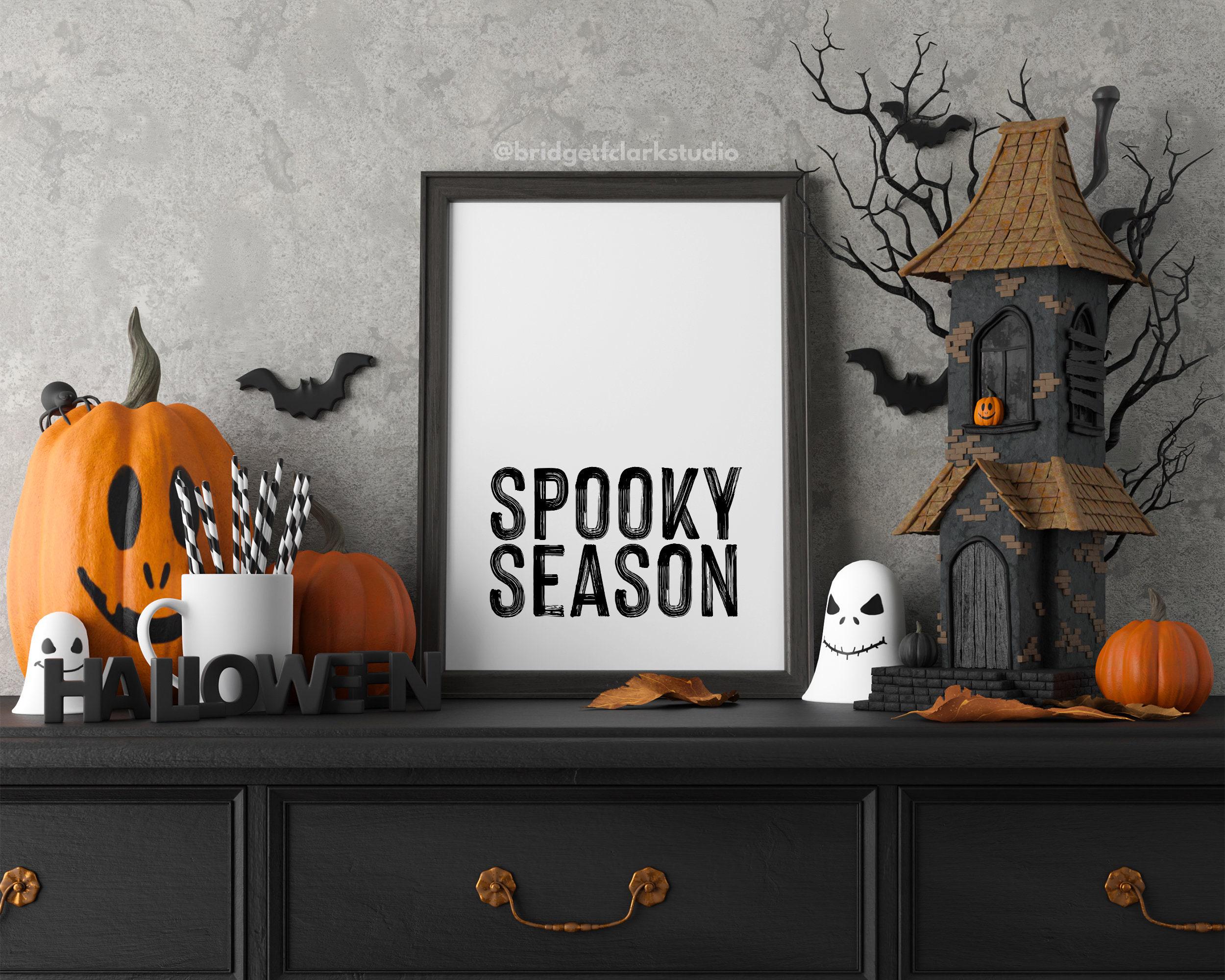 Spooky Season Art, Halloween Printable Wall Art, Boho Halloween Party