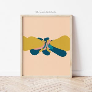 Colorful Abstract Art, Retro Printable Wall Art, Boho Art Prints, Trendy Art, Modern Print Download, Bedroom Decor for Teens, Digital Art