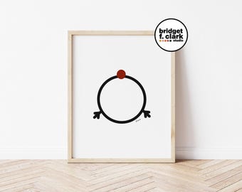 Abstract Deer, Modern Reindeer Decor, Reindeer Art, Christmas Wall Art Printable, Kids Christmas Decorations, Holiday Art Digital Download
