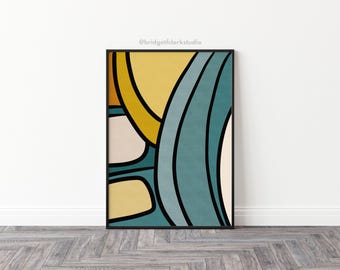Colorful Abstract Art, Printable Wall Art, Pop Art, Geometric Wall Art Printable, Statement Art, Trendy Art Prints, Room Decor for Teens