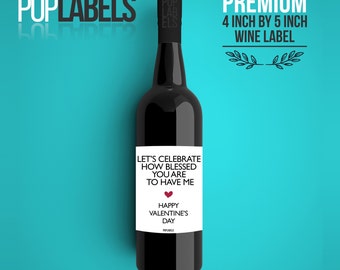Etichetta di vino Ottimo regalo per moglie marito ragazza fidanzato regalo di San Valentino