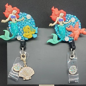 Disney Badge Reel/little Mermaid Badge Reel/princess Ariel Badge ...
