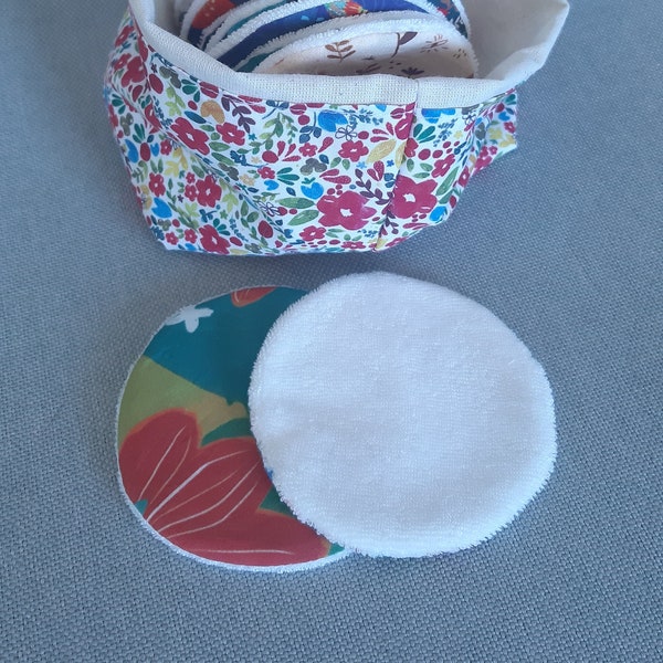 Lingettes Démaquillantes Lavables - Pack De 10 Disques Réutilisables - Vert - Tous Types De Peau
