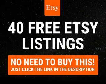 FREE DO NOT buy - Link in listing -  Free Listings, 40 free listing, referral code, Open shop, New path, Good luck