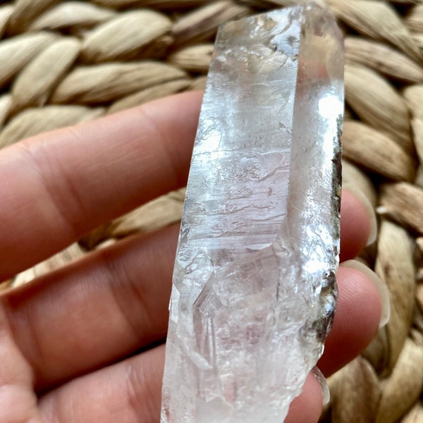 Brazilian Starbrary Quartz Crystal ~ etched markings and inclusions