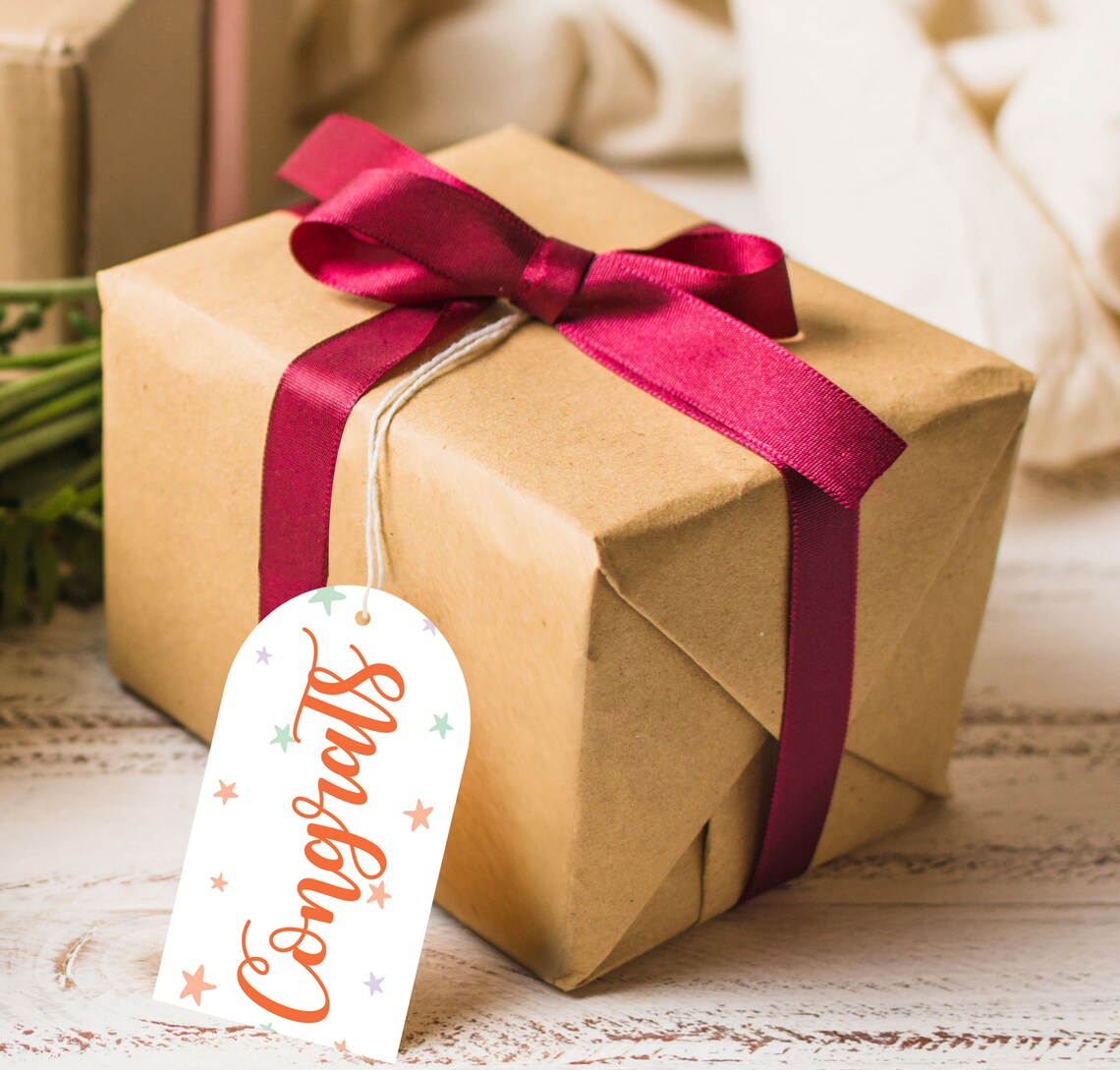 Printable Gift Label Congrats Tag Congratulations Gift Tag - Etsy
