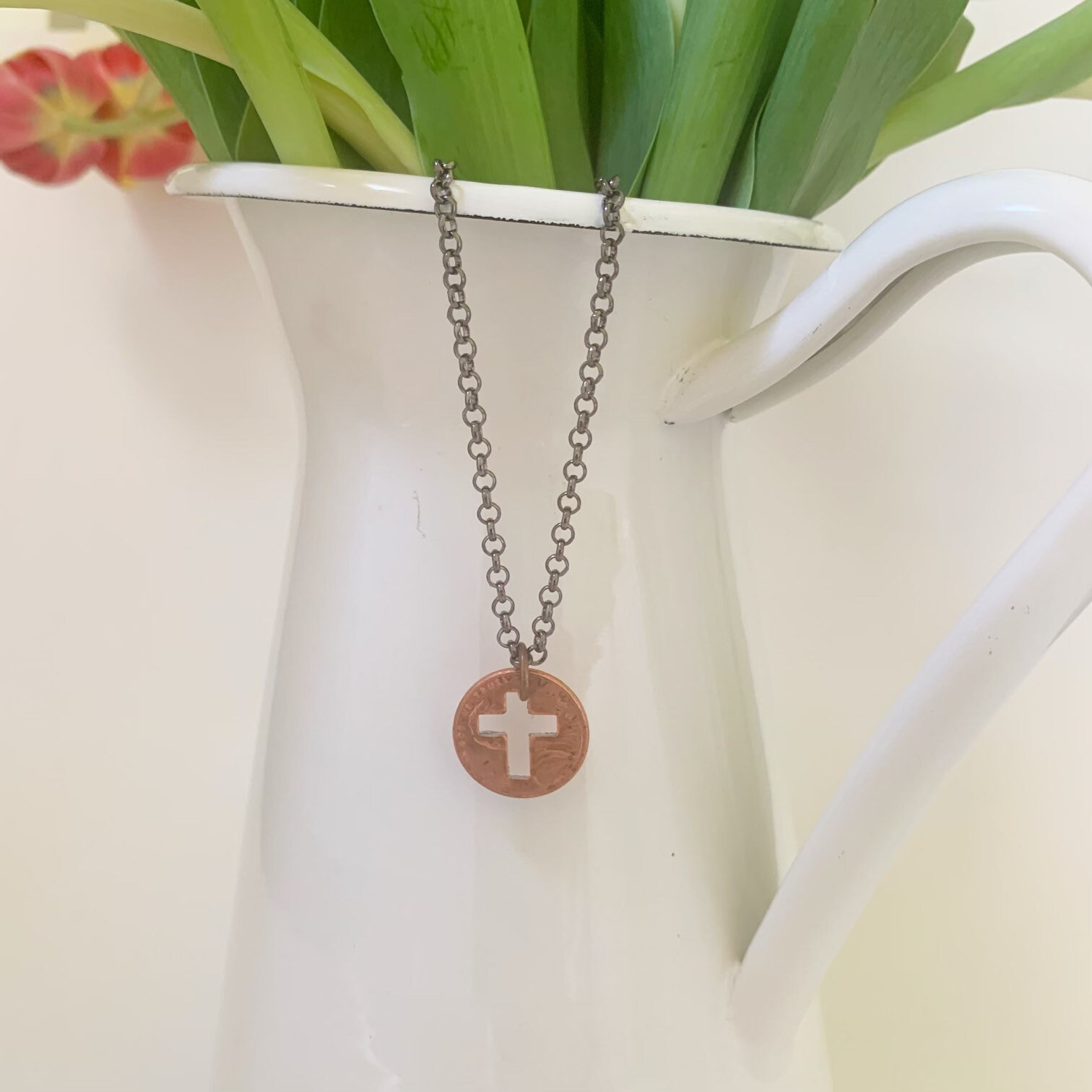 CROSS PENNY NECKLACE | cross pendant