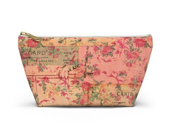 Vintage Floral Collage Accessory Pouch