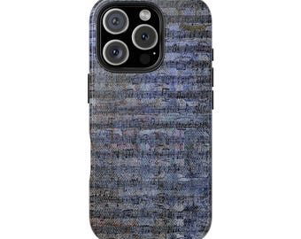 Distressed Denim Music Sheet Texture Phone Case | Tough Phone Case