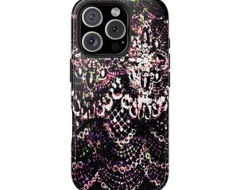 Black Lace Pattern Phone Case | Floral Lace iPhone Case