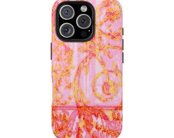 Pink Gold Baroque Phone Case | Ornate Scroll iPhone Cover