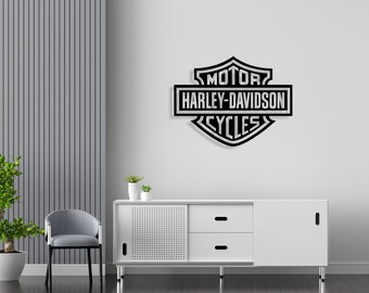 Art mural en métal Harley Davidson, cadeau Harley Davidson, décoration murale Harley Davidson, enseigne en métal Harley Davidson, cadeau pour les amateurs de motos Harley