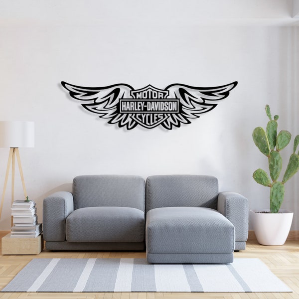 Harley Davidson Metal Wall Art, Harley Davidson Gift, Harley Davidson Logo Decor, Harley Davidson Metal Sign, Harley Motorcycle Lovers Gift