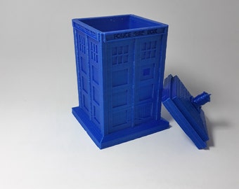 Tardis Doctor Who, Tardis Pencil Box, Tardis Pencil Case, Tardis Moneybox, Doctor Who 3D Printed, Tardis Ringbox 3D Printed, Doctor Who Gift