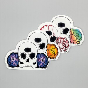 Drittes Auge Totenkopf Rosen Sticker, Demon Rose Sticker Vinyl Decal, Galaxy Rosen