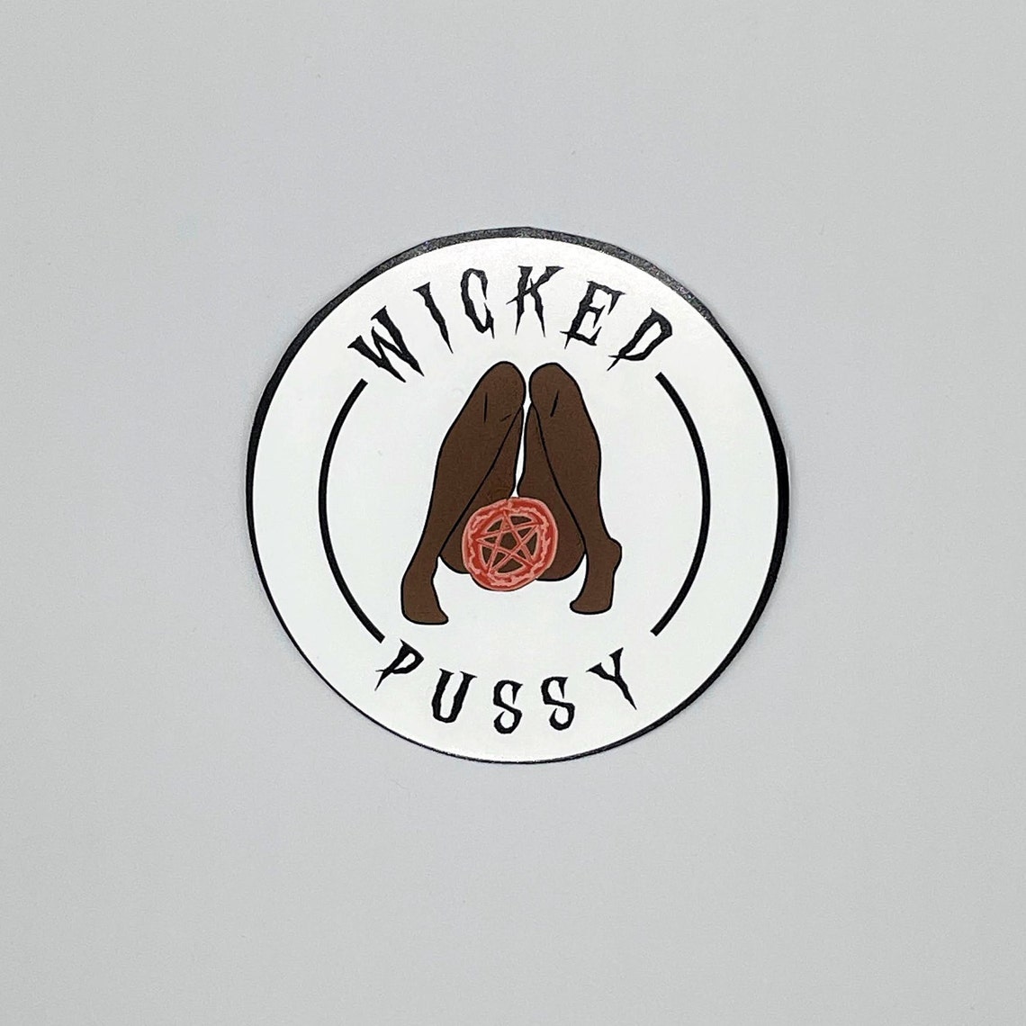 NSFW Wicked Pussy Vinyl Sticker Multiple Skin Tones Etsy