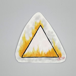 Alchemy Fire Symbol Oil Paint Vinyl Sticker &quot;Wildfire&quot;