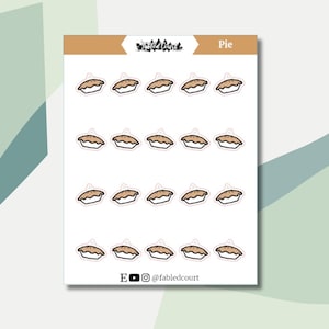 Torta | Desenhado à mão | Adesivos de rabiscos para planejador