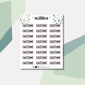 Facetime | Scripts | Planner Stickers