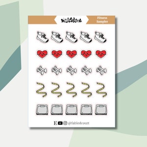 Fitness Sampler | Hand Drawn | Planner Doodle Sticker