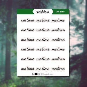 Me Time | Scripts | Planner Stickers