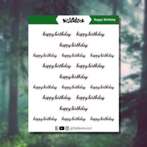 Joyeux anniversaire | Scénarios | Stickers agenda