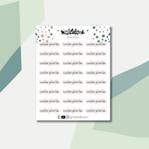 Water Plants | Scripts | Planner Stickers
