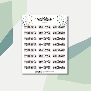 Voix off | Scénarios | Stickers agenda